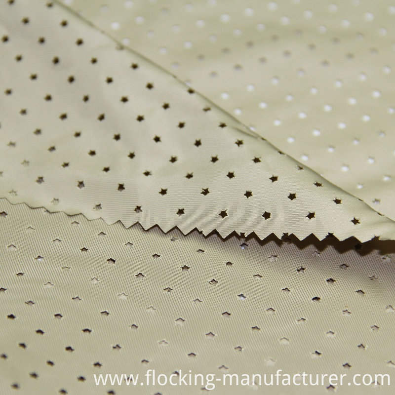 Woven Polyester Memory Fabric with Mesh Hole Finish